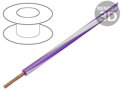Cablu Electric X07V-K 1,5mm2 PVC Violet-Alb 450V/750V foto