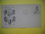 HOPCT PLIC S FDC NR 831 SCRIITORI ARGENTINIENI 1965-ARGENTINA -NECIRCULAT