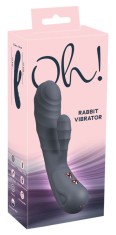 Oh! Rabbit Vibrator - Vibrator iepure cu caneluri stimulatoare, 2 motoare foto