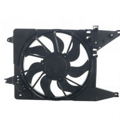 GMV radiator electroventilator Dacia Logan, 2004-2012, motor 1.4, 1.6 benzina, 1.5 dci, diesel, cu AC, 395; (2 +2) pini