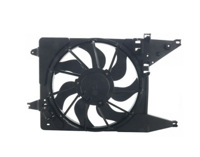 GMV radiator electroventilator Dacia Logan, 2004-2012, motor 1.4, 1.6 benzina, 1.5 dci, diesel, cu AC, 395; (2 +2) pini foto