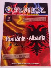 Program meci fotbal ROMANIA - ALBANIA (03.09.2010) foto