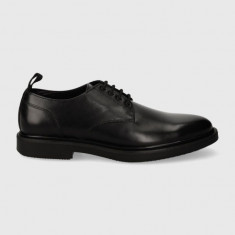 BOSS pantofi de piele Larry barbati, culoarea negru, 50516670