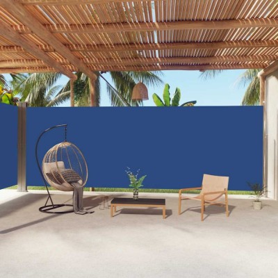 vidaXL Copertină laterală retractabilă, albastru, 220x1000 cm 318052 foto