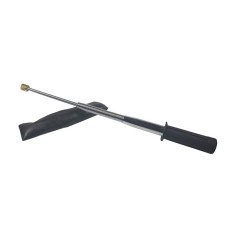 Baston telescopic flexibil maner cauciuc, 47 cm, argintiu