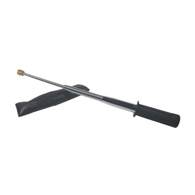 Baston telescopic flexibil maner cauciuc, 47 cm, argintiu foto