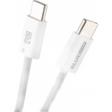 Cablu Date si Incarcare USB-C - USB-C Blue Power NB-Q273, 60W, 1m, Alb, Universal