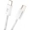 Cablu Date si Incarcare USB-C - USB-C Blue Power NB-Q273, 60W, 1m, Alb
