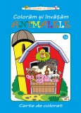 Coloram si invatam animalele. Carte de colorat - Editura Prestige