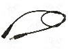 Cablu alimentare DC, DC 5,5/2,1 mufa, DC 5,5/2,1 soclu, negru, 0,5m, WEST POL - P21-C21-C050-050BK