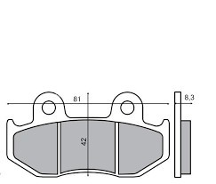 Placute frana (Sinter) Honda SH 125-150 &amp;#039;00-&amp;#039;05 BIFA Cod Produs: MX_NEW 225100272RM foto