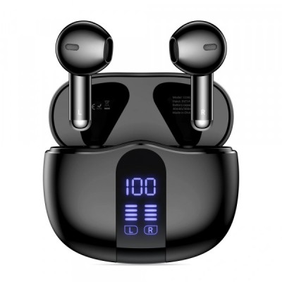 Handsfree Bluetooth Tech-Protect Ultraboost Core G2, TWS, Negru foto