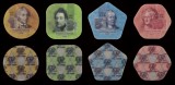 TRANSNISTRIA █ SET COMPLET DE MONEDE █ 1, 3, 5, 10 Rublei █ 2014 █ PLASTIC █ COMPOZIT █ SERIE AA █ UNC