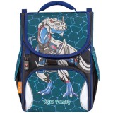 Ghiozdan neechipat Nature Quest, motiv Metal Dino + CADOU, Herlitz