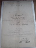 Brevet - Ordinul Gloria / Glorie Materna cls a 3 -a , model R.S.R - 1973 . RAR !