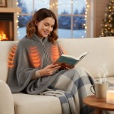 Patura electrica USB 150x80cm, patura incalzire cu 3 trepte temperatura 40 52C pentru relaxare