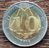 (M2280) MONEDA REPUBLICA MOLDOVA - 10 LEI 2018, BIMETALICA