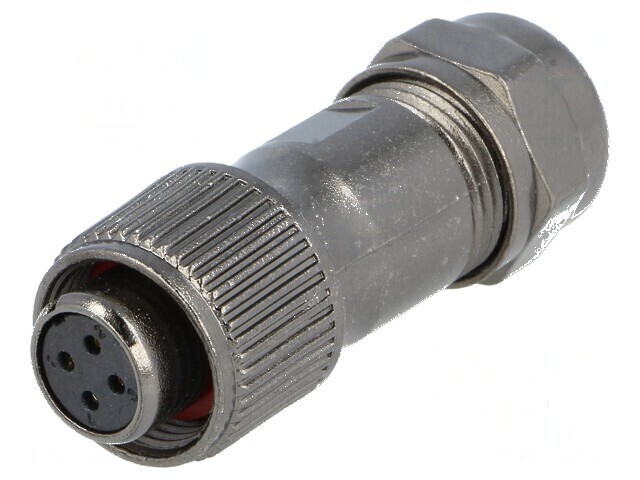 Mufă ST12 mamă PIN 4 IP67 5A 200V pentru lipire pe cablu