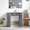 vidaXL Birou Calculator Gri Sonoma Lemn Aglomerat Compact, Design Modern, Ergonomic, Ideal Spatii Mici, 80x40x75 cm