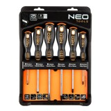 Set surubelnite 6 piese NEO Tools cu varf magnetic din otel S2