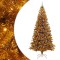 vidaXL Brad de Crăciun cu 300 LED cu suport Auriu 240 cm PET 3396650