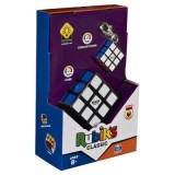 Set Cub Rubik 3&times;3 Clasic si Breloc Originale, Spin Master