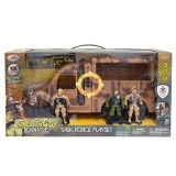 Vehicul militar si 4 figurine, Hero Combat, Camion, 15 piese