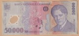 (3) BANCNOTA ROMANIA - 50.000 LEI 2001, POLYMER, PORTRET GEORGE ENESCU, STARE BUNA