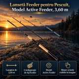 Lansetă Feeder pentru Pescuit, Model Active Feeder, 3,60 m
