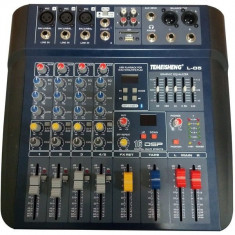 Mixer audio profesional fara amplificare Temeisheng L-05 cu USB si egalizator