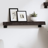 Cumpara ieftin Raft de perete maro &icirc;nchis 60x10x6 cm lemn masiv stejar tratat