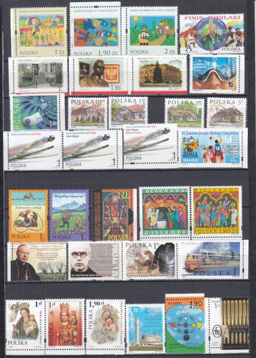 POLONIA 2001 LOT MULTIPLE SERII MNH