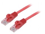 Cabluri patch U/UTP 6 litat CCA PVC roșu 1,5m 26AWG 8 fire, Lanberg
