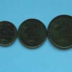 LOT 3 MONEDE 10,20,50 FRANCS 1951 FRANTA