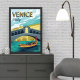 Tablou decorativ, Venice 2 (35 x 45), MDF , Polistiren, Multicolor
