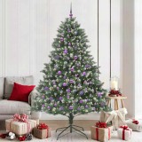 VidaXL Brad de Crăciun artificial cu 300 LED Verde 140 x 140 x 210 cm 3395251