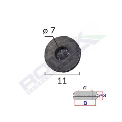 CAPAC CAUCIUC INCHIS UNIVERSAL DIAMETRU 7MM SET 10 BUC 62358 foto