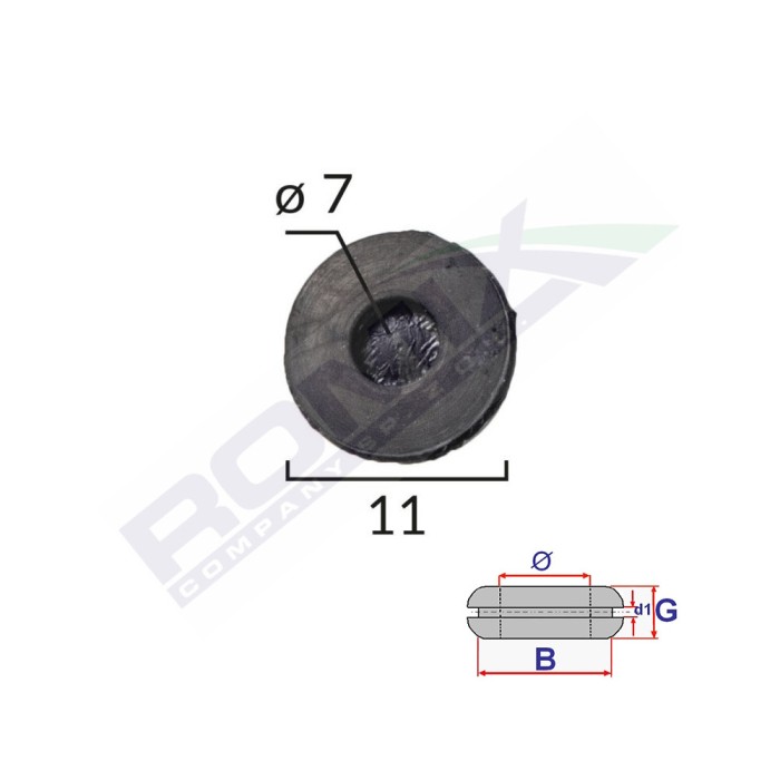 CAPAC CAUCIUC INCHIS UNIVERSAL DIAMETRU 7MM SET 10 BUC 62358