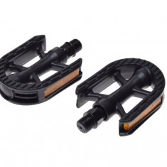 Set 2 pedale copii Wellgo din plastic pentru bicicleta, filet 1/2, culoare negru PB Cod:AWR0072