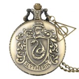Ceas De Buzunar Retro / Vintage Style - HARRY POTTER - SLYTHERIN + Talismanele