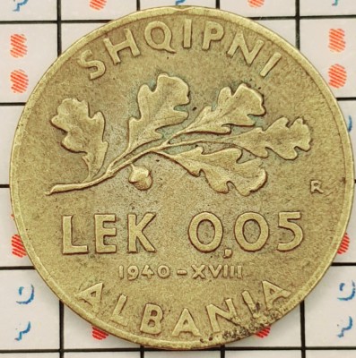 Albania 0.05 leke 1940 - km 27 - A008 foto