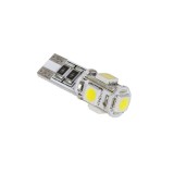 Bec auto led, model T10, 12V, 5xSMD 5050, iluminat bord, lumina alba, can bus, ZAR0380