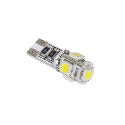 Bec auto led, model T10, 12V, 5xSMD 5050, iluminat bord, lumina alba, can bus, ZAR0380 foto