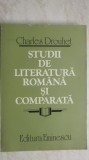 Charles Drouhet - Studii de literatura romana si comparata, 1983, Eminescu