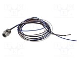 Conector M12 soclu mamă 4 pini 4A 250V IP67 drept cu cablu 1m LUTRONIC