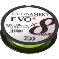 Fir Textil Daiwa Tournament 8x Braid EVO+ Chartreuse, 135m, 0.12mm, 8.6kg foto