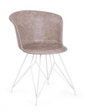 Set 2 scaune bej Loft 56x54x76 cm