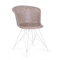 Set 2 scaune bej Loft 56x54x76 cm