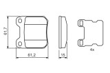 Placute Frana Disc Bosch 0986490500 Opel Saab Vauxhall 9-3 Calibra Carlton Omega Senator Vectra