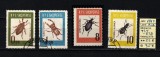 Timbre Albania, 1963 | G&acirc;ndaci - Insecte | Serie completă - parţial MNH | aph